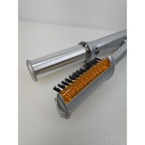 InStyler Rotating Hot Curling Iron IS1001 Silver & Orange Smoothing 1.25" Tested